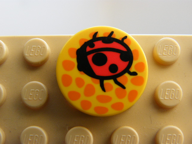 LEGO 4150px26 - Tile, Round 2 x 2 with Orange Dots
