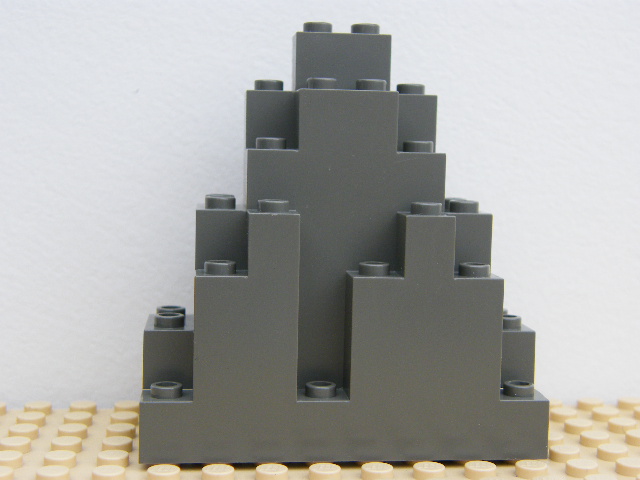 LEGO 6083 Dark Gray Rock Panel 3 x 8 x 7 Triangular 