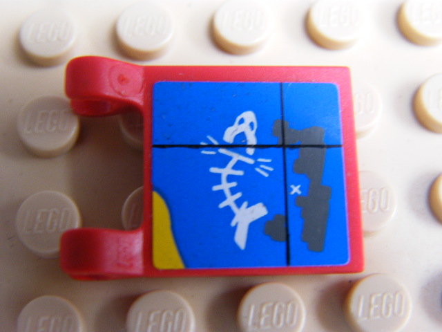 LEGO 2335pb007 - Flag 2 x 2 Square with Blue Map Pattern (Sticker)