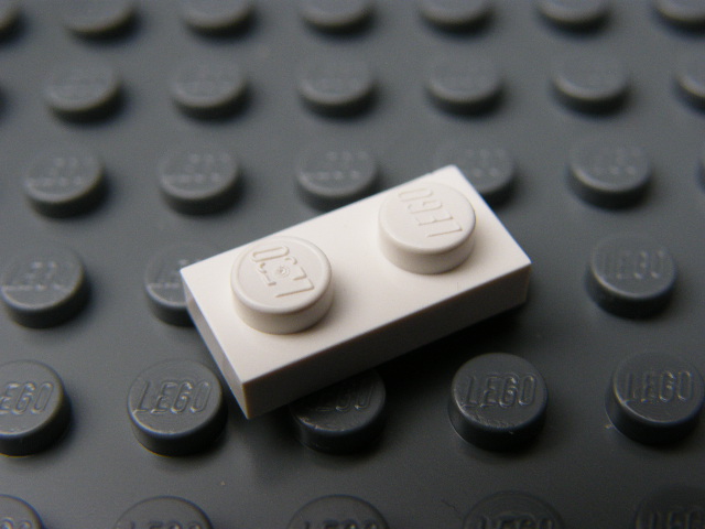 LEGO 3023 White Plate 1 x 2