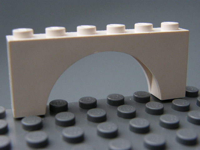 LEGO 3307 - White Brick, Arch 1 x 6 x 2