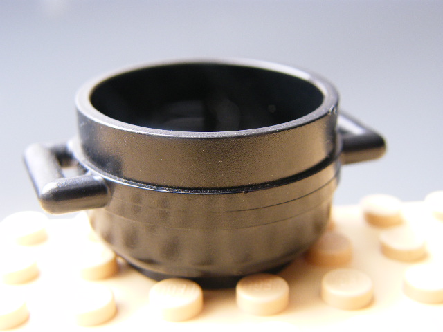 LEGO 4341 - Minifig, Utensil Pot Cauldron 3 x 3 x 1 & 3/4 with Handles