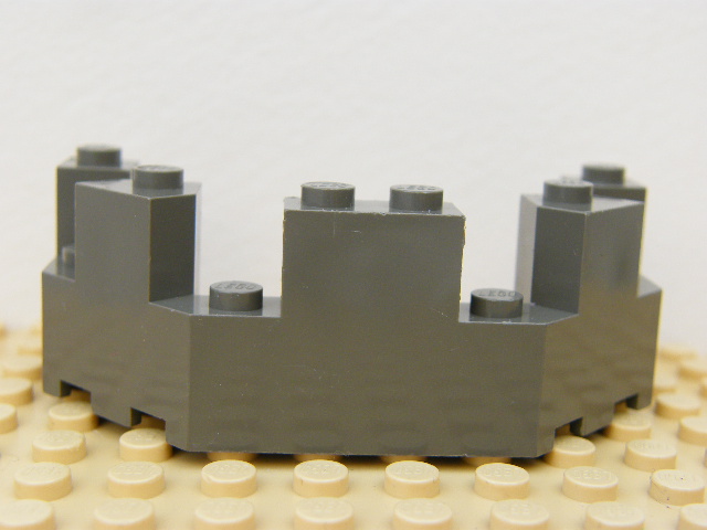 LEGO 6066 - Dark Bluish Gray Castle Turret Top 4 x 8 x 2 1/3
