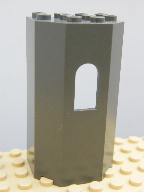 LEGO 30246 - Dark Gray Panel 3 x 4 x 6 Turret Wall with Window