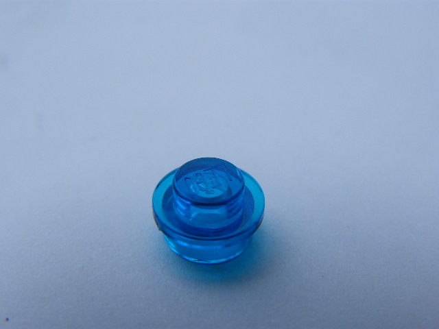 LEGO 4073 - Trans-Dark Blue Plate, Round 1 x 1 Straight Side