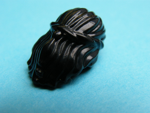 LEGO 59363 Black Minifigure, Hair Female Mid-Length with Braid around Sides