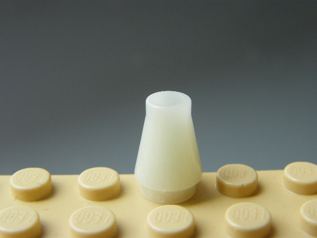 LEGO 4589Bb Glow In Dark White Cone 1 x 1 with Top Groove