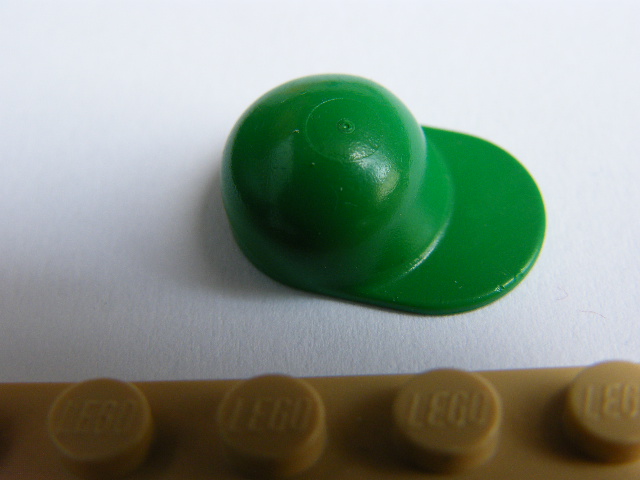 LEGO 4485 Green Minifigure, Headgear Cap - Long Flat Bill
