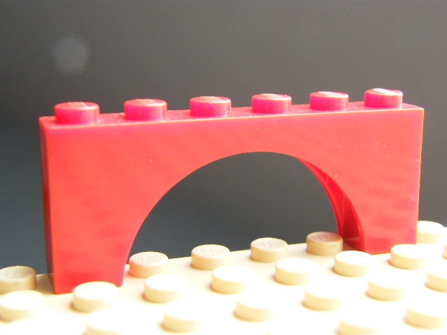 LEGO 15254 - Red Brick, Arch 1 x 6 x 2