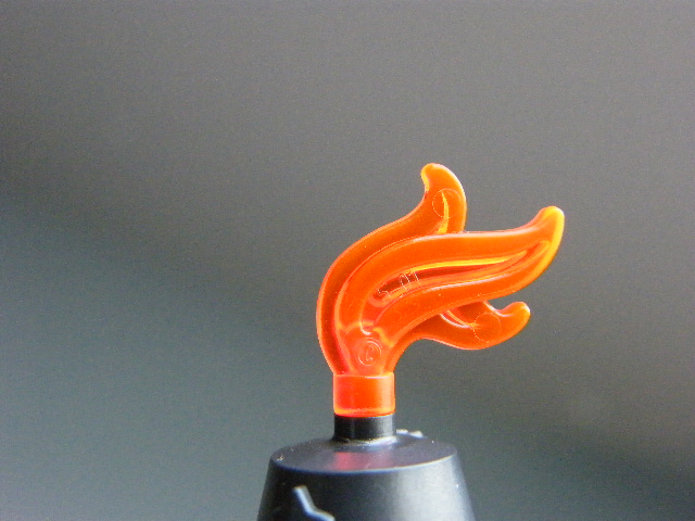 LEGO 64647 Trans-Orange Minifigure, Plume Feather Triple Compact / Flame / Water
