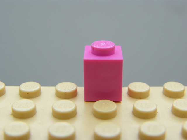 LEGO 3005 - KOSTKA 1X1 TM. RŮŽOVÁ
