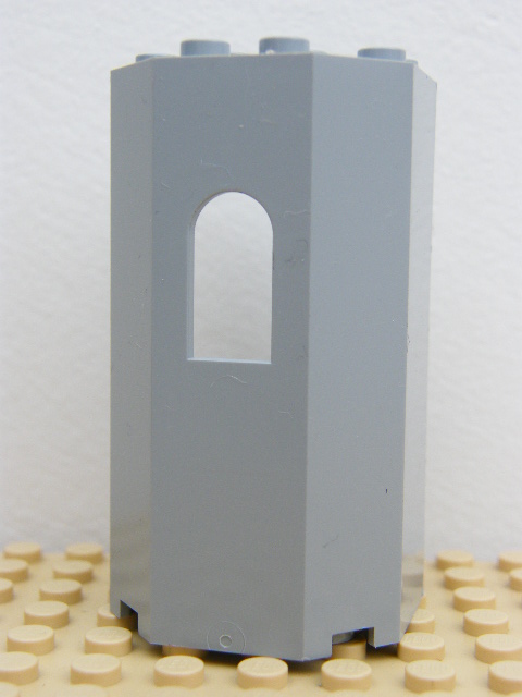 LEGO 30246 - Light Gray Panel 3 x 4 x 6 Turret Wall with Window