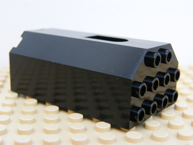 LEGO 30246 - Black Panel 3 x 4 x 6 Turret Wall with Window