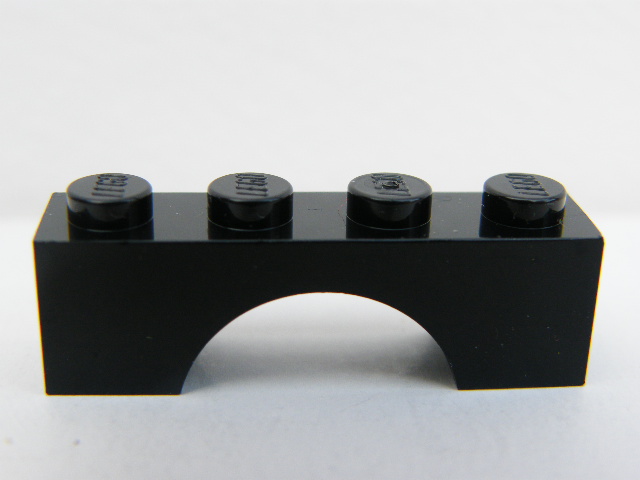 LEGO 3659 - OBLOUK 4 NOPY NÍZKÝ ČERNÝ
