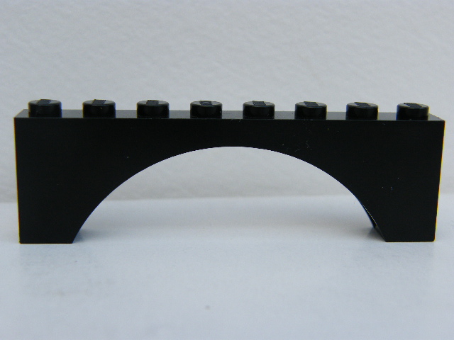 LEGO 3308 - Black Brick, Arch 1 x 8 x 2