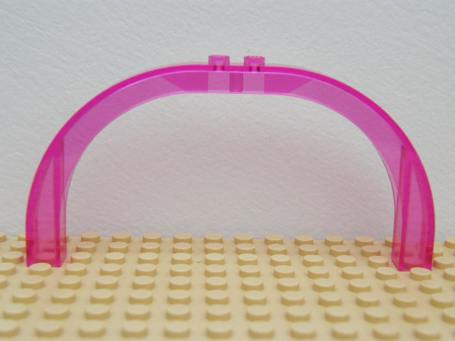 LEGO 6184 - Trans-Dark Pink Brick, Arch 1 x 12 x 5 Curved Top