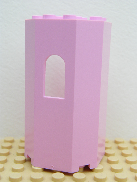 LEGO 30246 - Bright Pink Panel 3 x 4 x 6 Turret Wall with Window