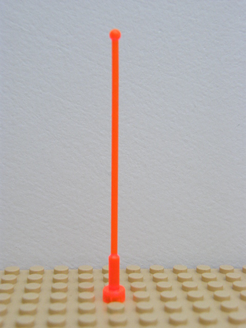 LEGO 2569 - ANTÉNA ORANŽOVÁ TRANSPARENTNÍ ÚZKÁ