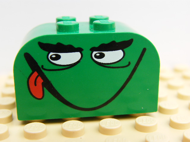 0296 KOSTKA POTISK ZELENÝ OBLIČEJ