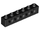 LEGO 3894 - Black Technic, Brick 1 x 6 with Holes