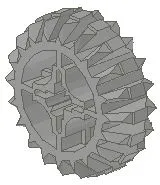 LEGO 32269 - Light Gray Technic, Gear 20 Tooth Double Bevel