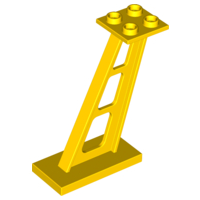 LEGO 4476b - Yellow Support 2 x 4 x 5 Stanchion Inclined, 5mm Wide Posts