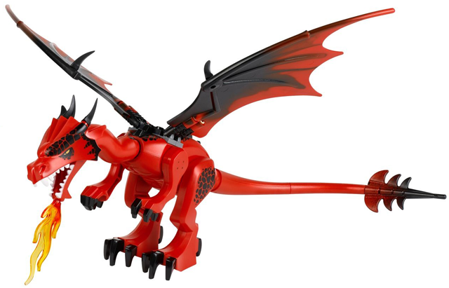 LEGO Dragon04 - Dragon (Castle) with Red Head, Complete Assembly