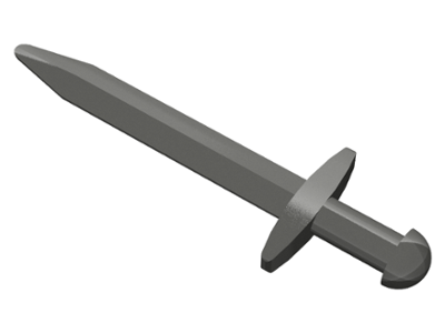 LEGO 98370 - Pearl Dark Gray Minifig, Weapon Sword