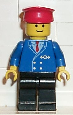 LEGO trn045 - Railway Employee 1, Black Legs