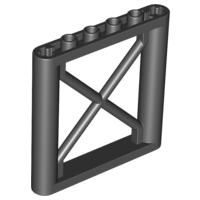 LEGO 64448 - Black Support 1 x 6 x 5 Girder Rectangular