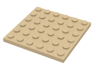 LEGO 3958 - Tan Plate 6 x 6