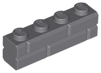 LEGO 15533 - KOSTKA CIHLA 4X1 TM. ŠEDÁ