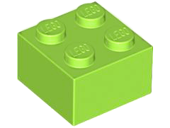 LEGO 3003 - Lime Brick 2 x 2