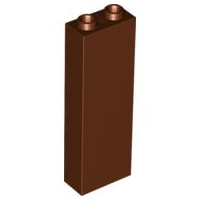 LEGO 2454 - Reddish Brown Brick 1 x 2 x 5
