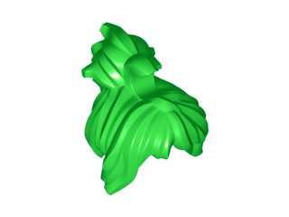 LEGO 95326 - Bright Green Minifig, Hair Female Messy with Swept-up Ponytail