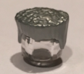 LEGO 30608 - Flat Silver Minifig, Hair Flat Top with Extended Sides