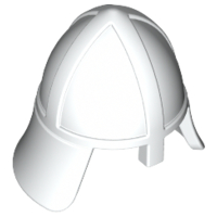 LEGO 3844 - White Minifig, Headgear Helmet Castle with Neck Protector