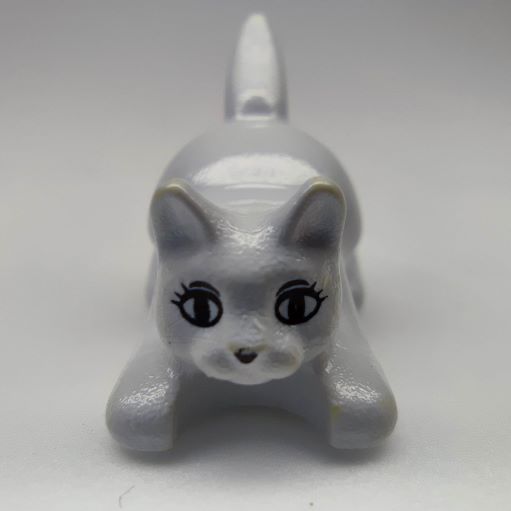 LEGO 6251px1 Cat, Crouching with Black Eyes, Eyelashes and Nose Pattern
