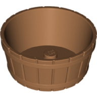 LEGO 64951 - Medium Dark Flesh Container, Barrel Half Large with Axle Hole