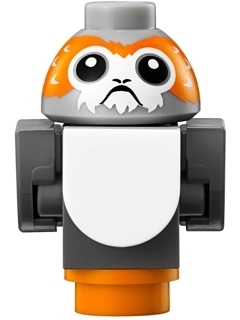 LEGO Porg02 Porg, Star Wars with Dark Bluish Gray Wings and Tail - Complete Assembly