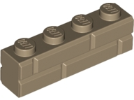 LEGO 15533 - Dark Tan Brick, Modified 1 x 4 with Masonry Profile