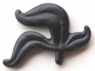 LEGO 4502b - Black Minifigure, Plume Feather Triple