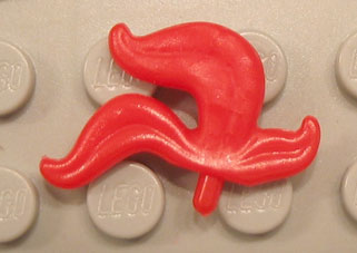 LEGO 4502b - Red Minifigure, Plume Feather Triple