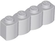 LEGO 30137 Light Bluish Gray Brick, Modified 1 x 4 Log