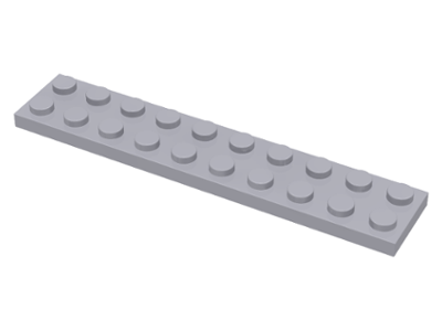 LEGO 3832 Light Bluish Gray Plate 2 x 10
