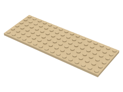 LEGO 3027 Tan Plate 6 x 16