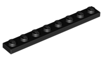 LEGO 3460 Black Plate 1 x 8