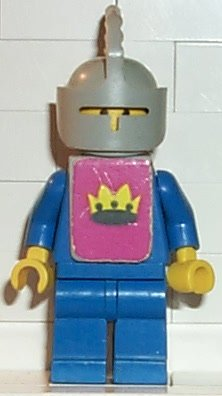 LEGO cas081s Classic - Yellow Castle Knight Blue Cavalry - with Vest Stickers