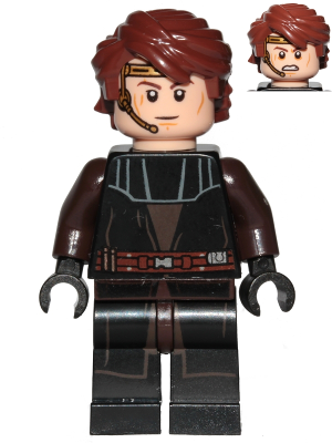 LEGO sw0939 Anakin Skywalker (Black Legs, Headset)
