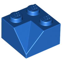 LEGO 3046a - Blue Slope 45 2 x 2 Double Concave